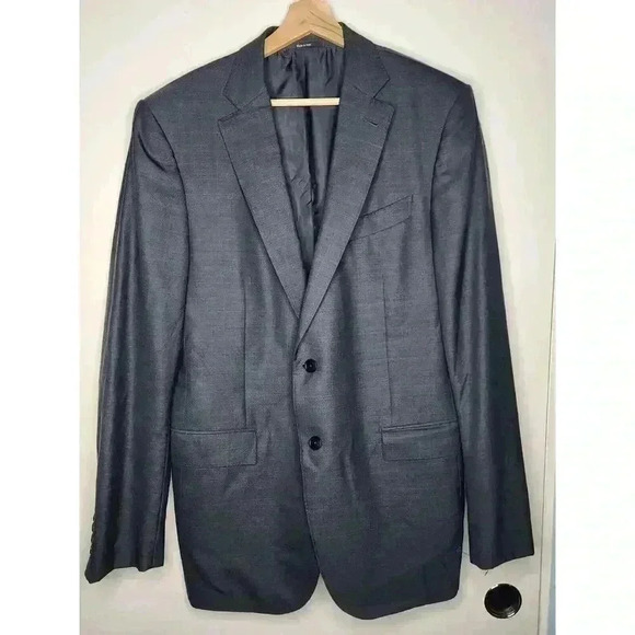 Ermenegildo Zegna Other - Ermenegildo Zegna Mila Trofeo 600 Blazer Mens 7-54L Gray Wool Silk Checkered